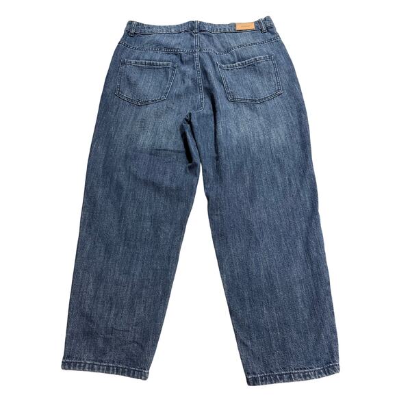Kate Spade Saturday Jeans Barrel Leg High Rise 100% Cotton Womens 32 Blue Denim - Picture 6 of 10